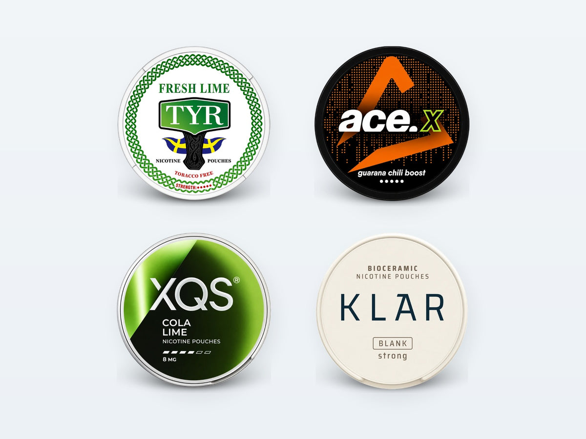 Nicotine pouches: TYR, ACE, XQS, KLAR