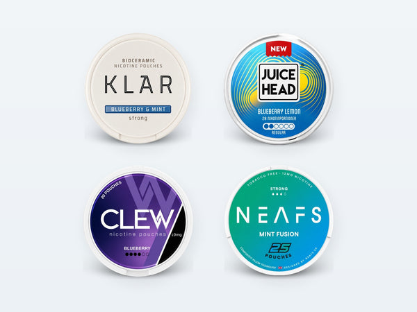 Nicotine pouches: KLAR, JUICE HEAD, CLEW, NEAFS