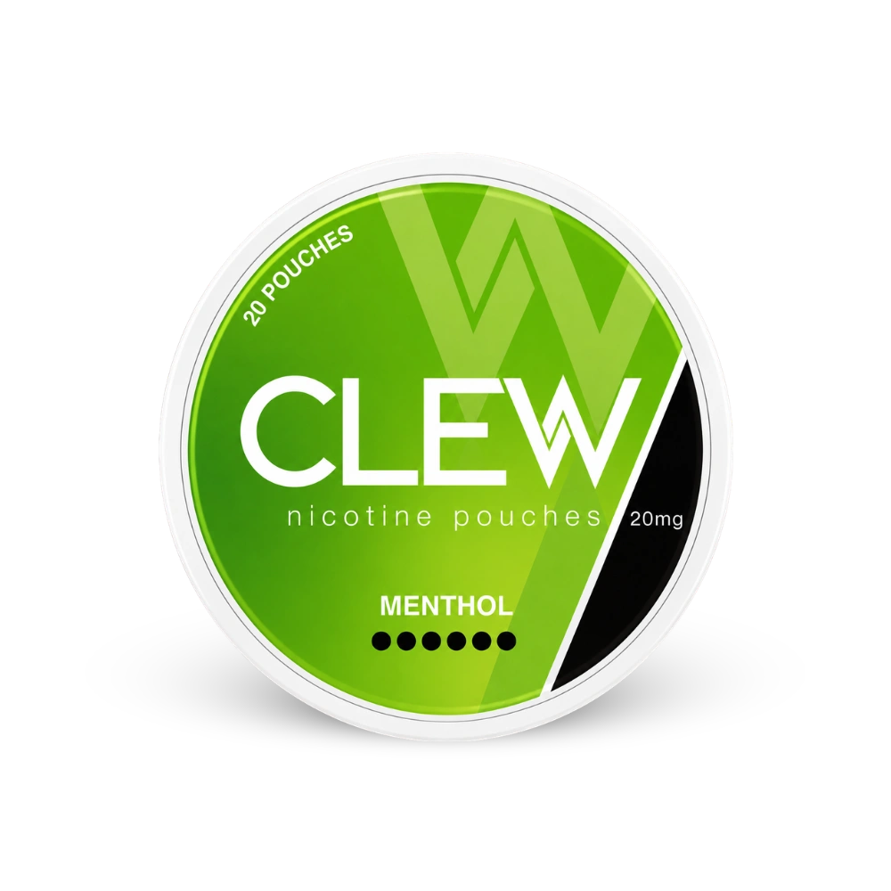 CLEW Menthol 20mg – nikotino pagalvėlių skardinė