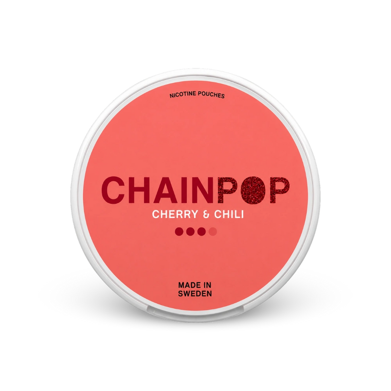 Chainpop Cherry & Chili – nikotino pagalvėlių skardinė