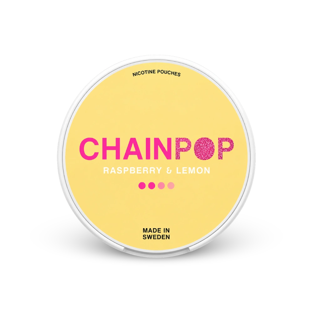 Chainpop Raspberry Lemon – nikotino pagalvėlių skardinė
