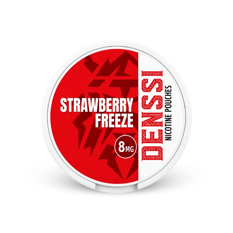 Denssi Strawberry Freeze 8mg – nikotino pagalvėlių skardinė