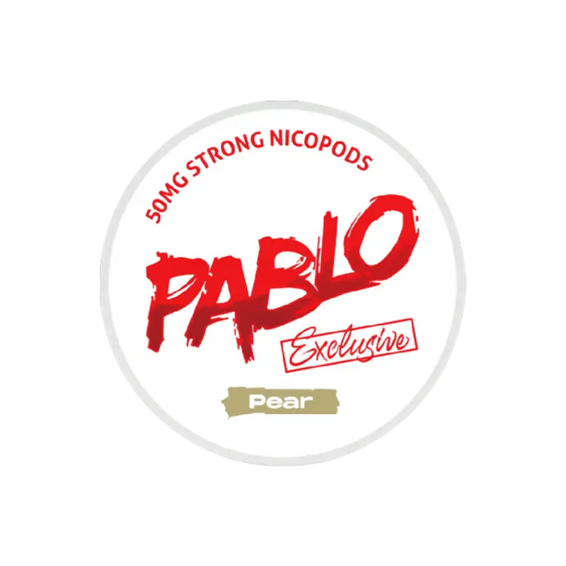 PABLO Exclusive Pear Strong – nikotino pagalvėlių skardinė