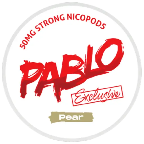 PABLO Exclusive Pear Strong – nikotino pagalvėlių skardinė