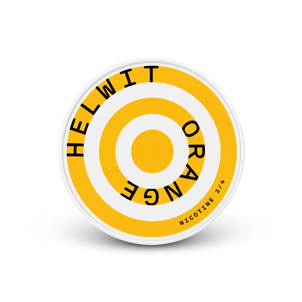 HELWIT Orange Medium – nikotino pagalvėlių skardinė