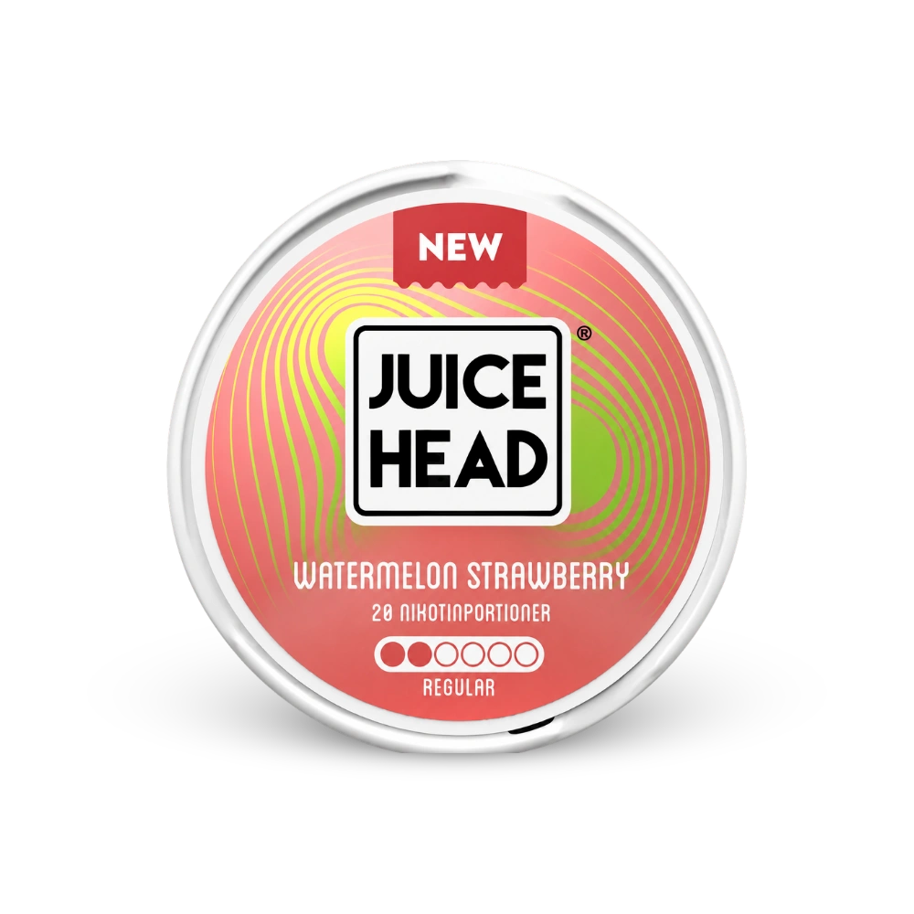Juice Head Watermelon Strawberry Regular – nikotino pagalvėlių skardinė