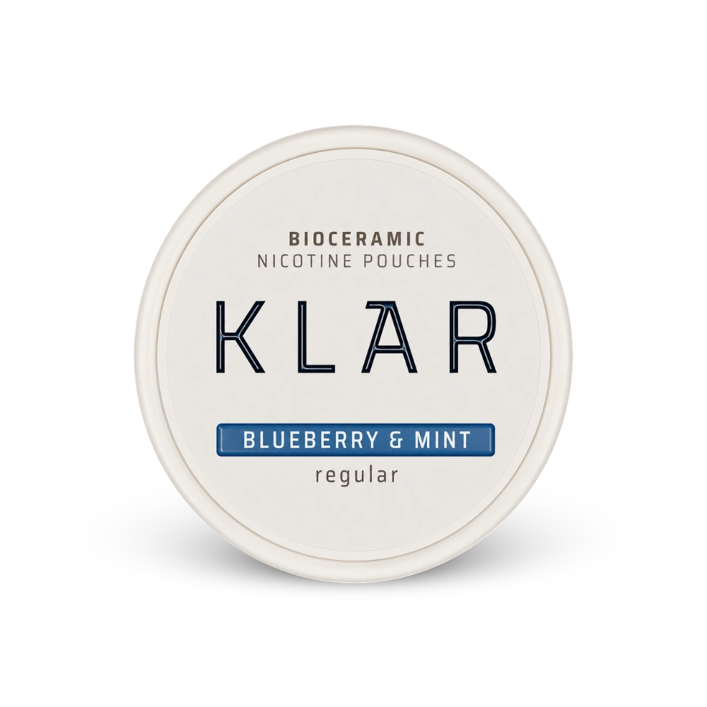 KLAR Blueberry Mint Regular Mini – nikotino pagalvėlių skardinė