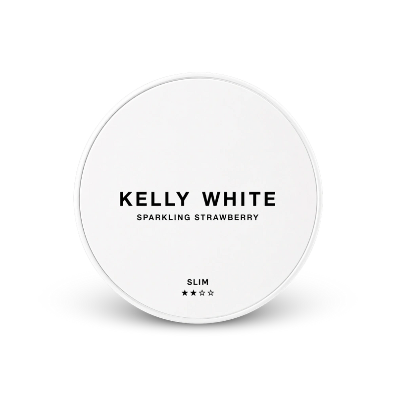 Kelly White Sparkling Strawberry Slim – nikotino pagalvėlių skardinė
