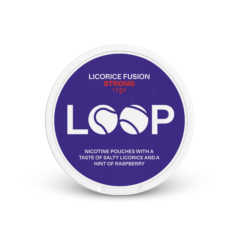 LOOP Licorice Fusion Strong – nikotino maišelių skardinė