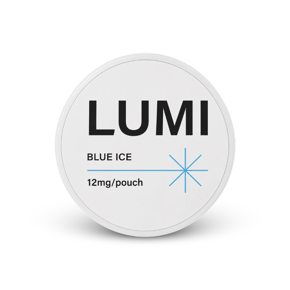 LUMI Blue Ice 12mg – nikotino pagalvėlių skardinė