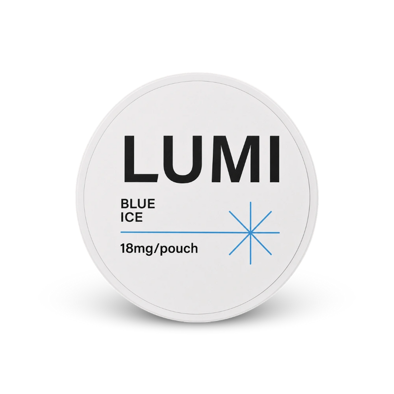 LUMI Blue Ice 18mg – nikotino pagalvėlių skardinė
