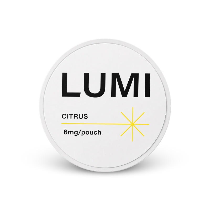 LUMI Citrus 6mg – nikotino pagalvėlių skardinė