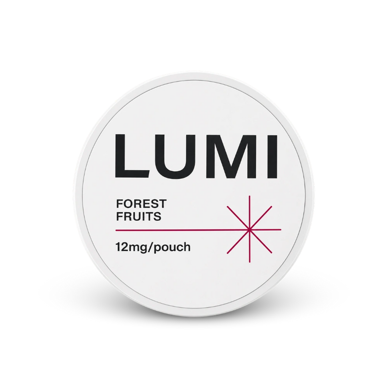 LUMI Forest Fruits 12mg – nikotino pagalvėlių skardinė