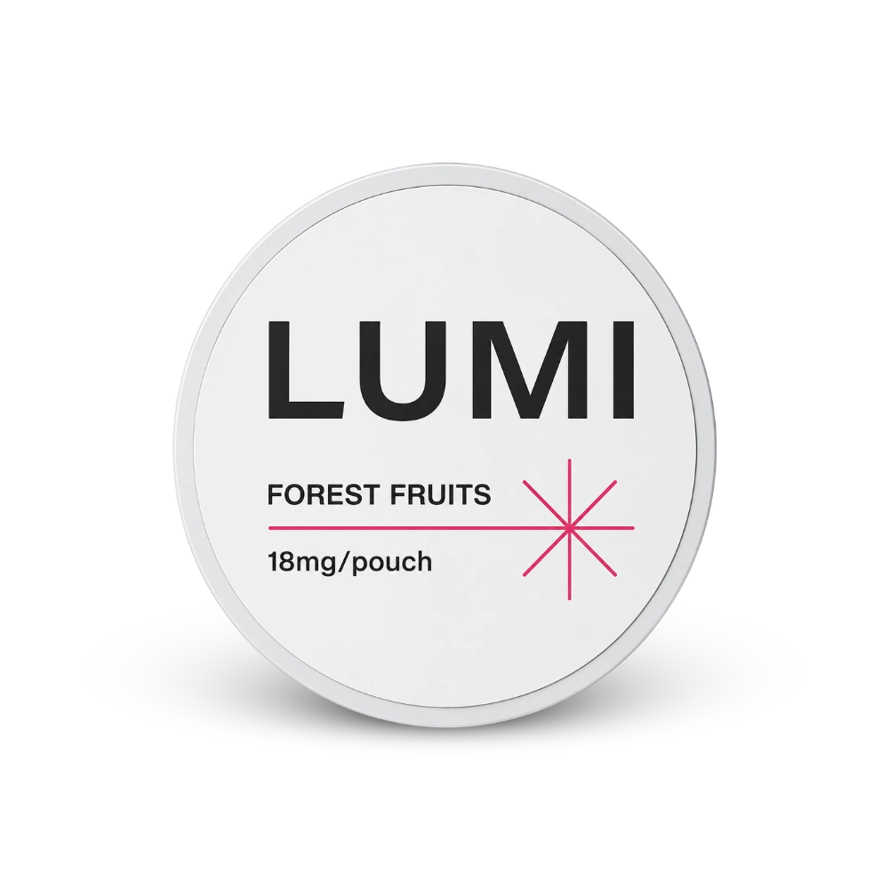 LUMI Forest Fruits 18mg – nikotino pagalvėlių skardinė