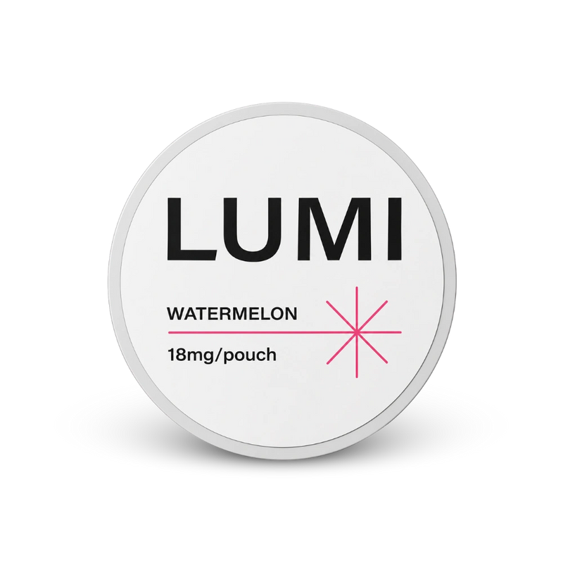 LUMI Watermelon 18mg – nikotino pagalvėlių skardinė