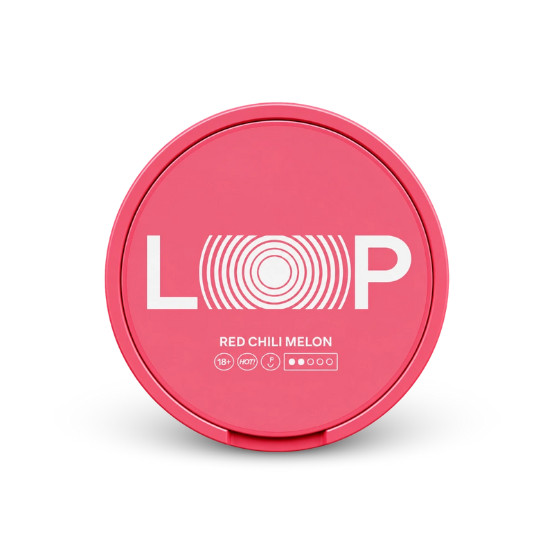 Loop Red Chili Melon Medium – nikotino pagalvėlių skardinė