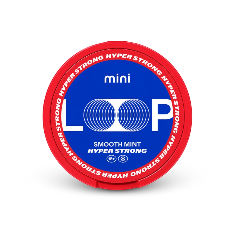 Loop Smooth Mint Mini Hyper – nikotino pagalvėlių skardinė