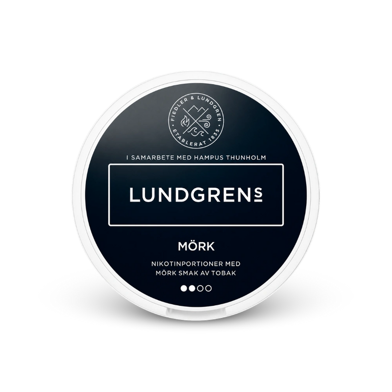 Lundgrens Mörk – nikotino pagalvėlių skardinė