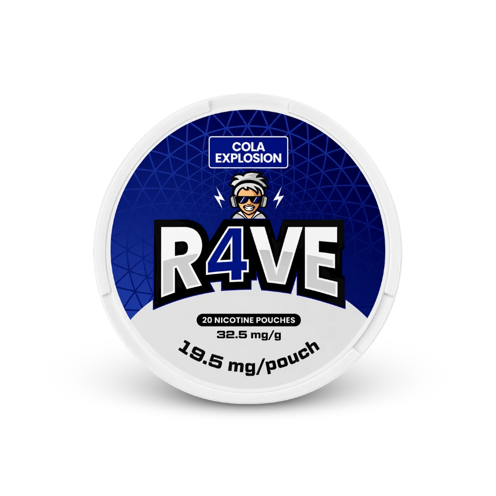 RAVE Cola Explosion 32.5mg – nikotino pagalvėlių skardinė