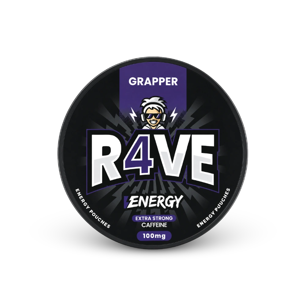 RAVE Energy Grapper 100mg – nikotino pagalvėlių skardinė