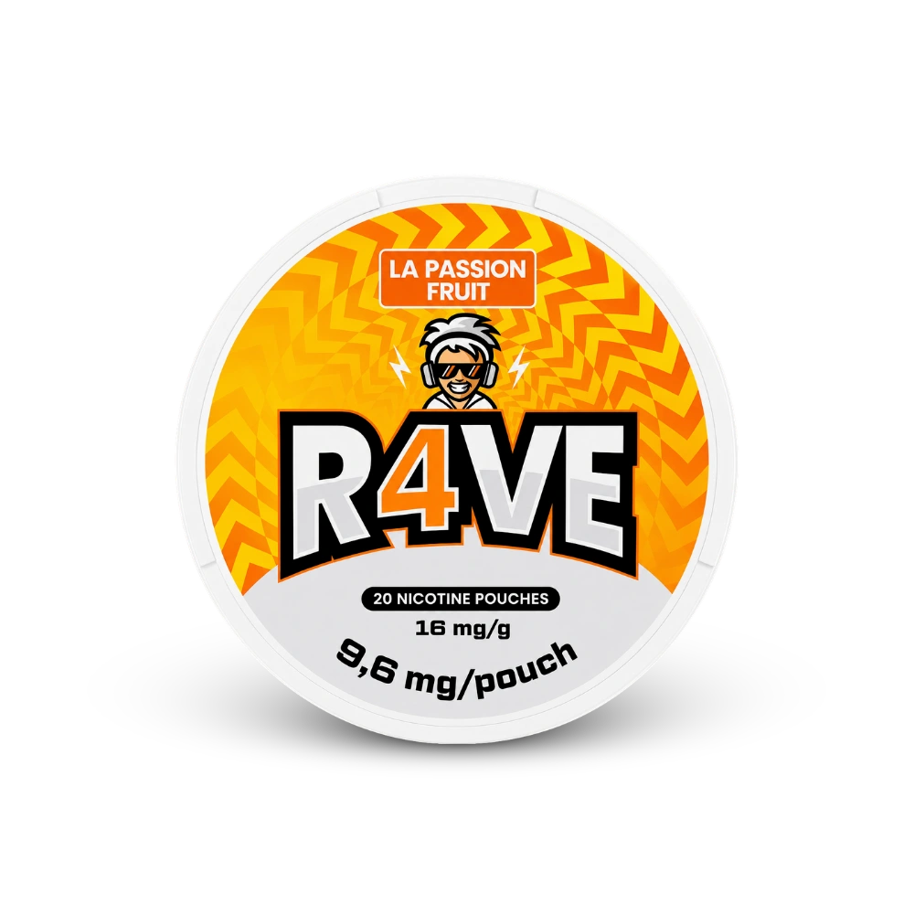 RAVE La Passion Fruit 16mg – nikotino pagalvėlių skardinė