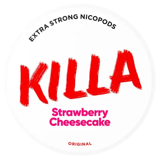 KILLA Strawberry Cheesecake – nikotino pagalvėlių dėžutė