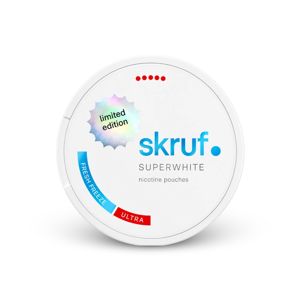 SKRUF Fresh Freeze Ultra limited – nikotino pagalvėlių skardinė