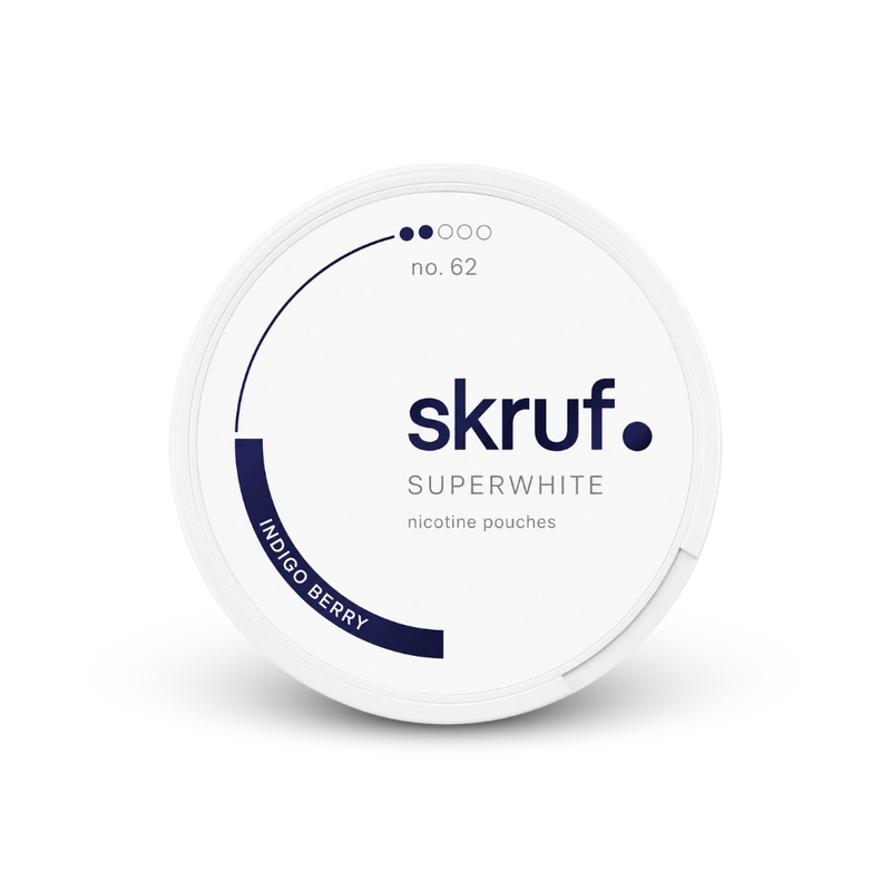 SKRUF Indigo Berry S2 – nikotino pagalvėlių dėžutė