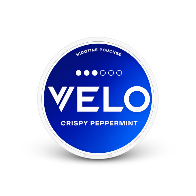 VELO Crispy Peppermint Mini – nikotino pagalvėlių skardinė