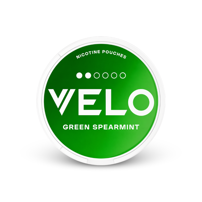 VELO Green Spearmint – nikotino pagalvėlių dėžutė