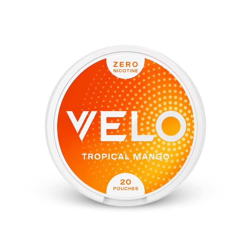 VELO Tropical Mango Zero – nikotino pagalvėlių skardinė