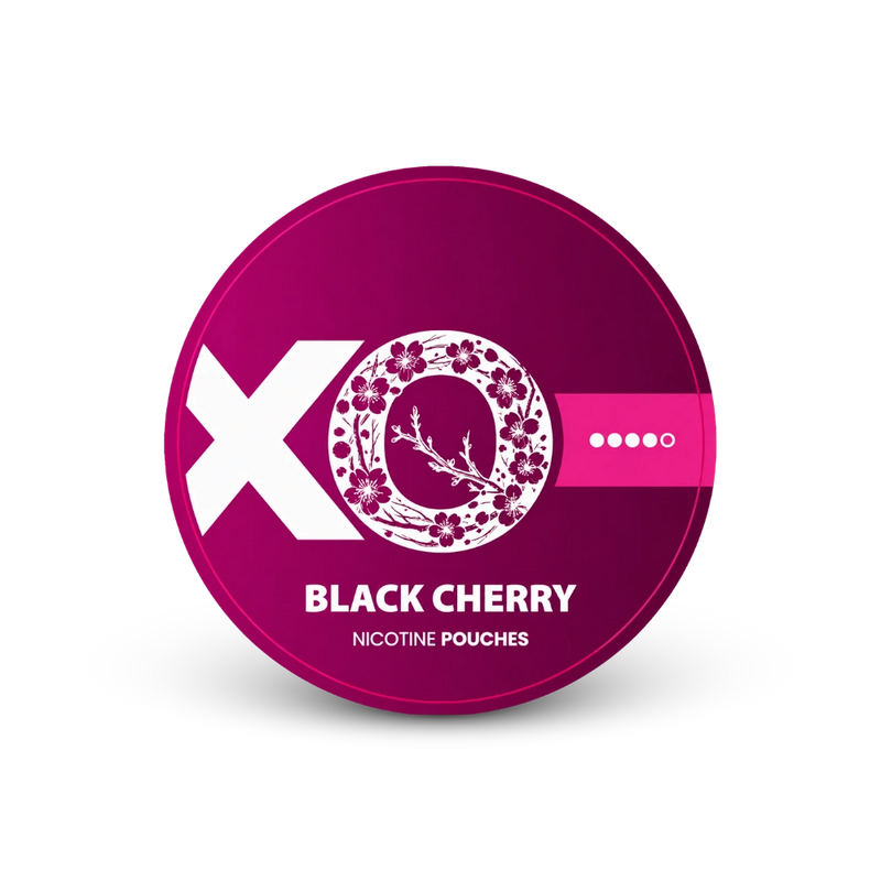 XO Black Cherry – nikotino pagalvėlių skardinė