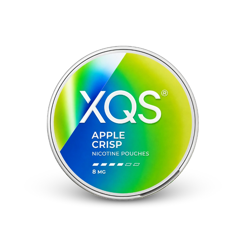 XQS Apple Crisp Slim Strong – nikotino pagalvėlių skardinė