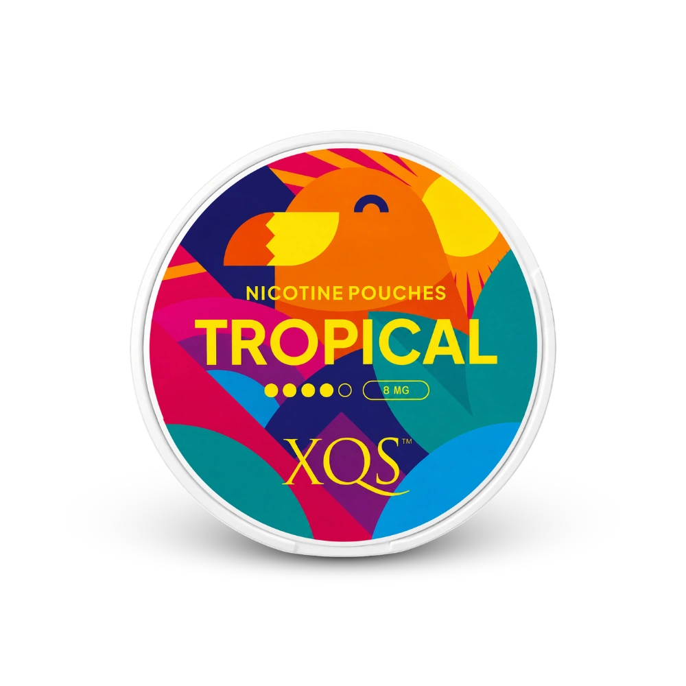 XQS Tropical Strong – nikotino pagalvėlių skardinė