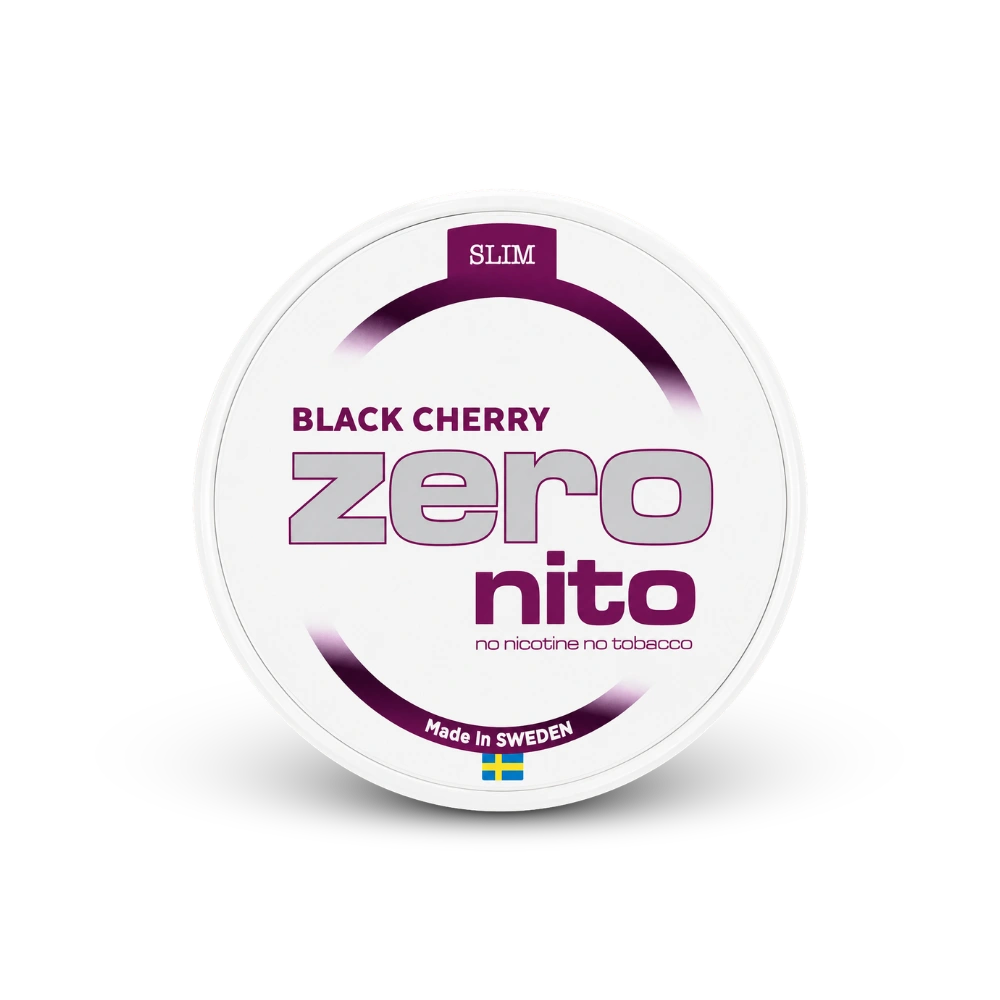 Zeronito Black Cherry Slim – nikotino pagalvėlių skardinė
