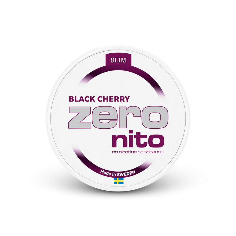 Zeronito Black Cherry Slim – nikotino pagalvėlių skardinė