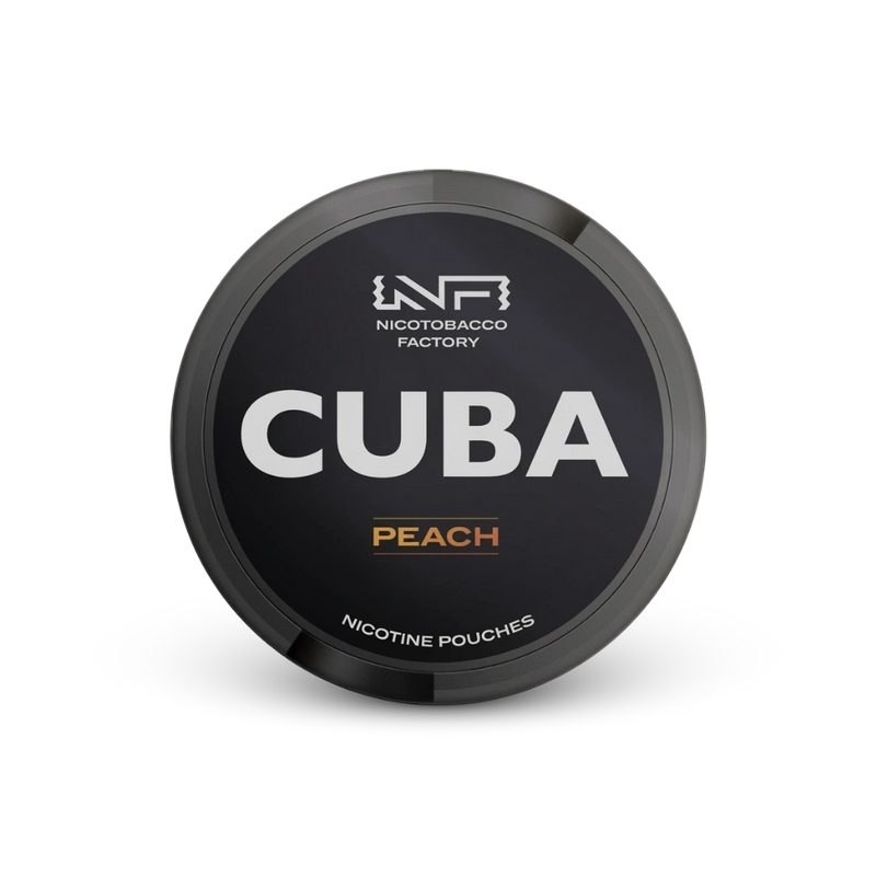 Cuba Black Peach – nikotino pagalvėlių skardinė