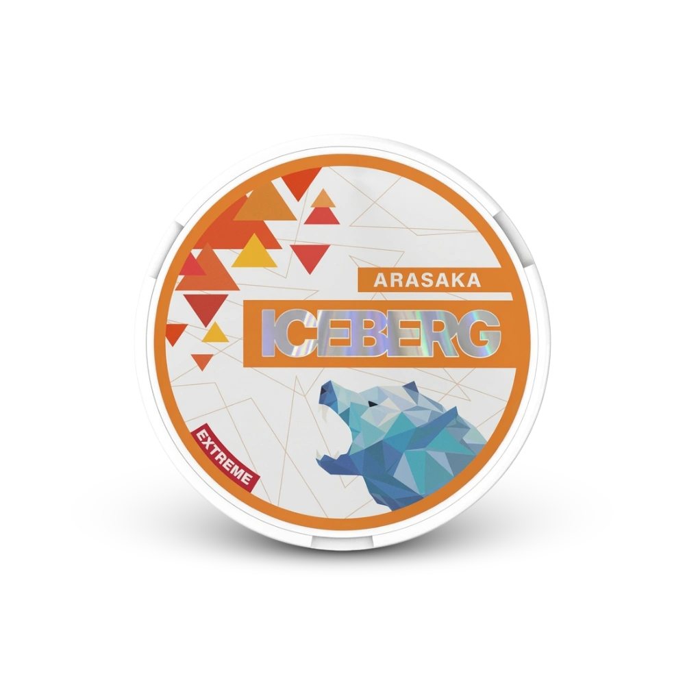 Iceberg Arasaka – nikotino pagalvėlių skardinė