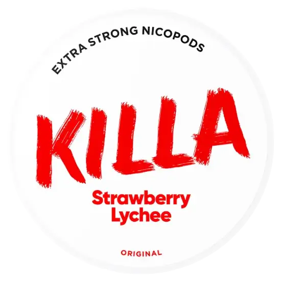 KILLA Strawberry Lychee – nikotino pagalvėlių skardinė