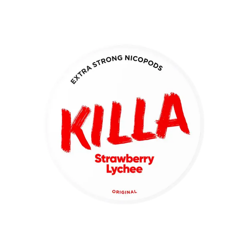 KILLA Strawberry Lychee – nikotino pagalvėlių skardinė