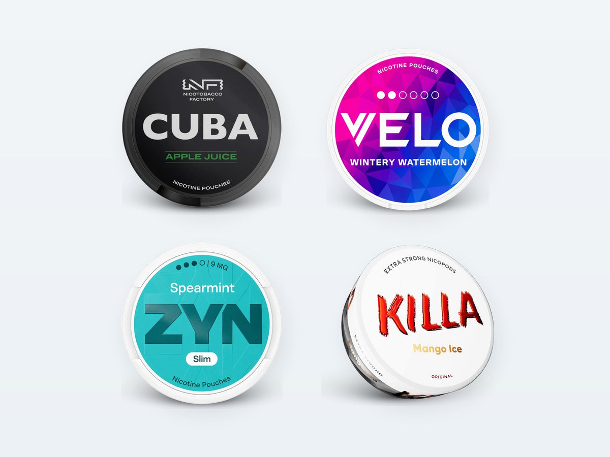 Nicotine pouches: Cuba, VELO, ZYN, Killa