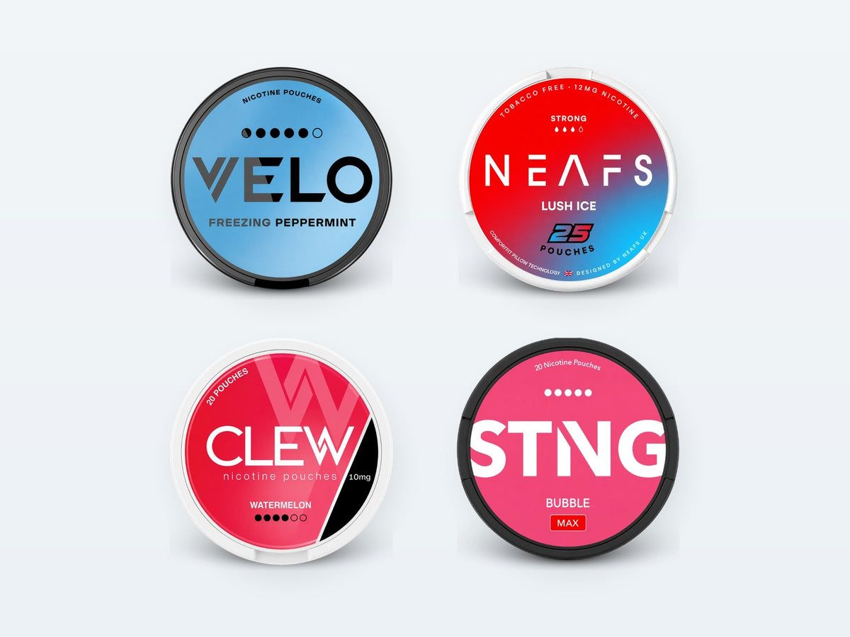 Nicotine pouches: VELO, NEAFS, CLEW, STNG