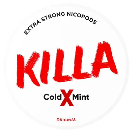 KILLA Cold X Mint – nikotino pagalvėlių skardinė