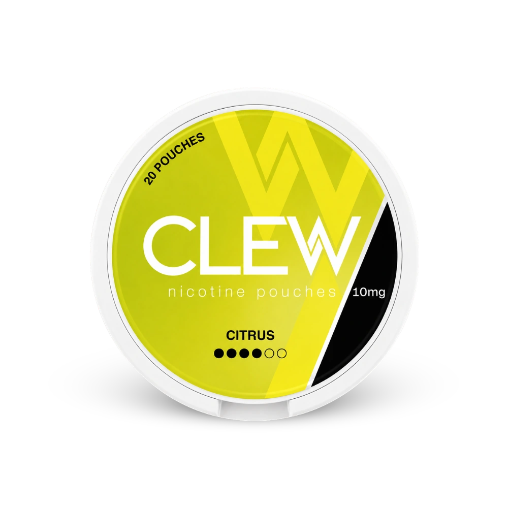 CLEW Citrus 10mg – nikotino pagalvėlių skardinė