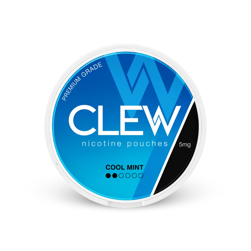 CLEW Cool Mint 5mg – nikotino pagalvėlių skardinė