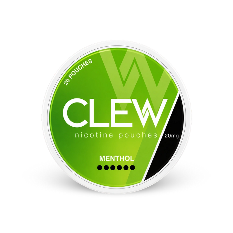 CLEW Menthol 20mg – nikotino pagalvėlių skardinė
