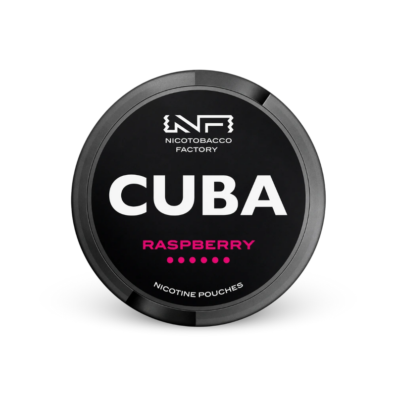 CUBA Black Raspberry – nikotino pagalvėlių skardinė