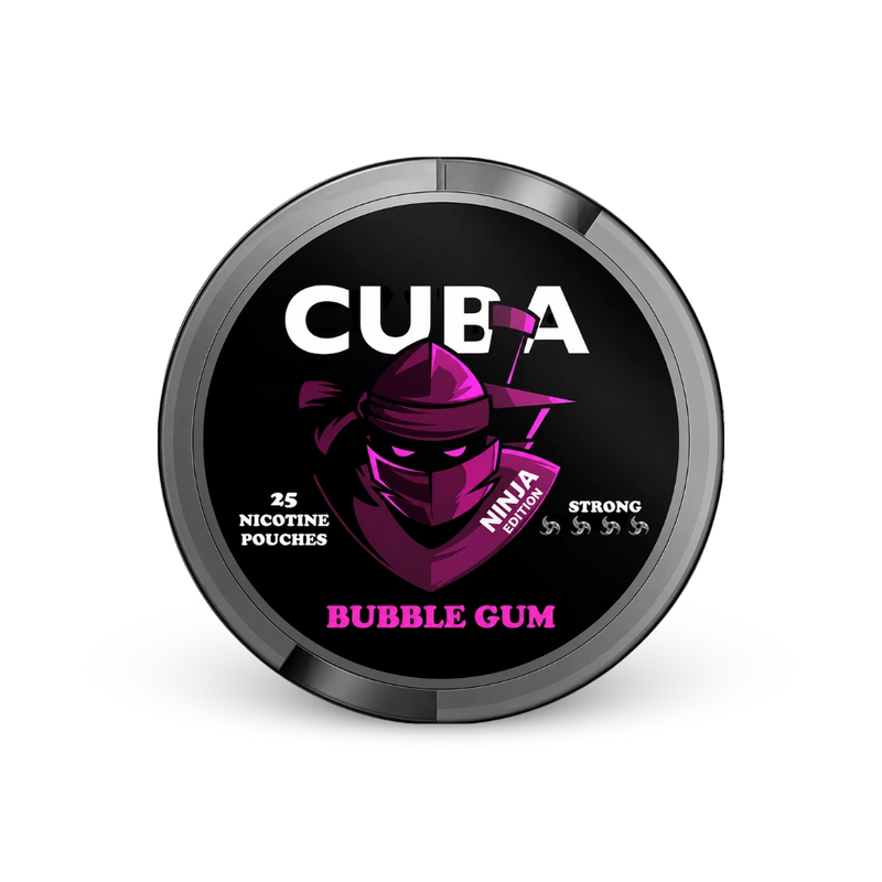 CUBA Ninja Bubble Gum Slim Strong – nikotino pagalvėlių skardinė