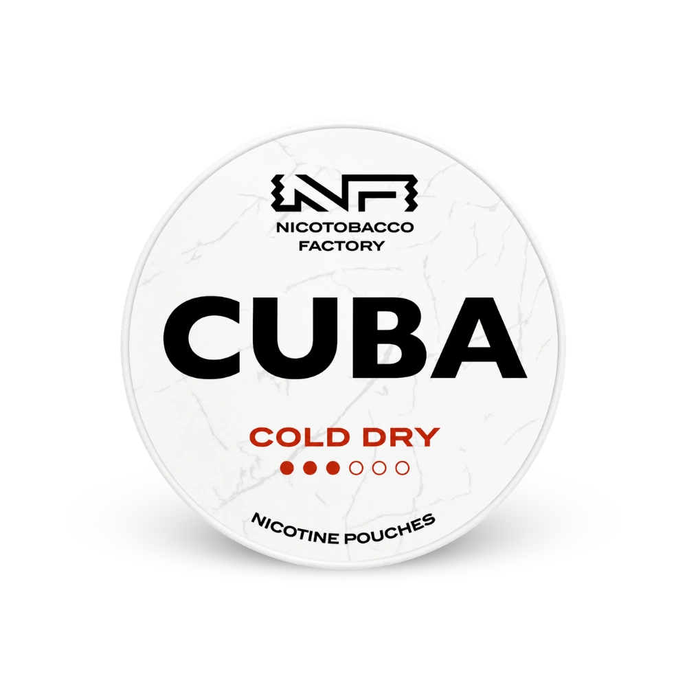 CUBA White Cold Dry – nikotino pagalvėlių skardinė
