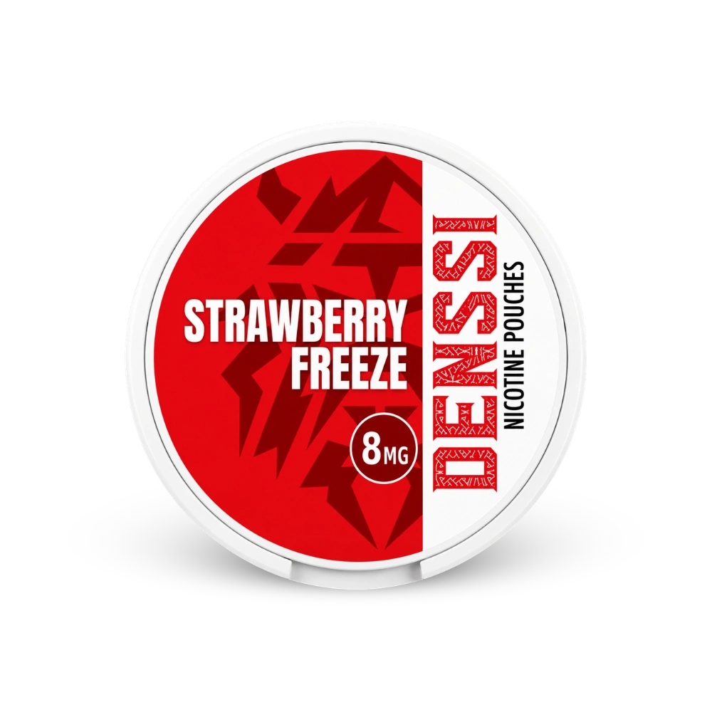 Denssi Strawberry Freeze 8mg – nikotino pagalvėlių skardinė
